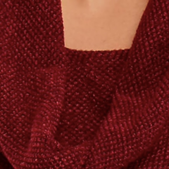 New Directions hacci cowl Neck red Sweater Size S Petite  3/4 sleeves Valentines - Picture 9 of 14